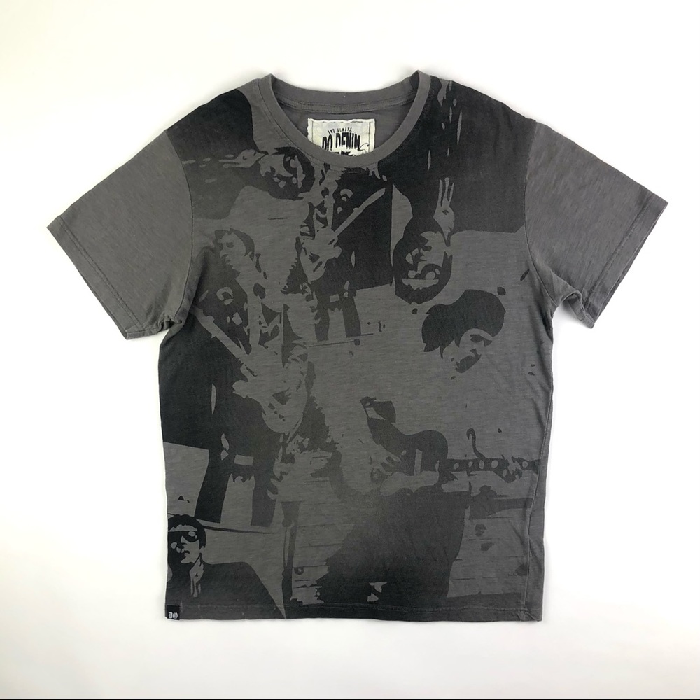 Buckle And Always Do Denim Band Stud Graphic Tee